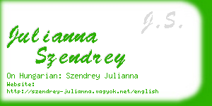 julianna szendrey business card